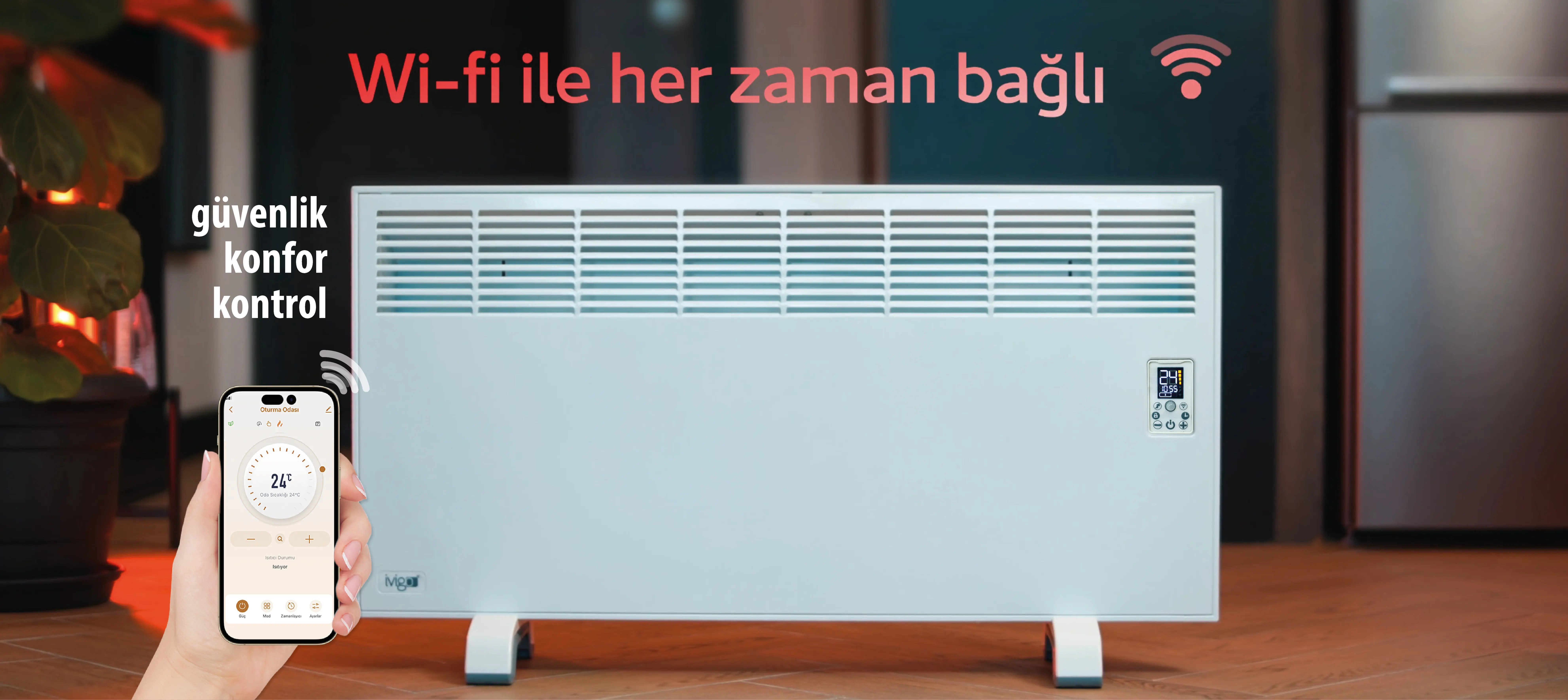 Profesyonel Wi-Fi Konvektör Isıtıcı