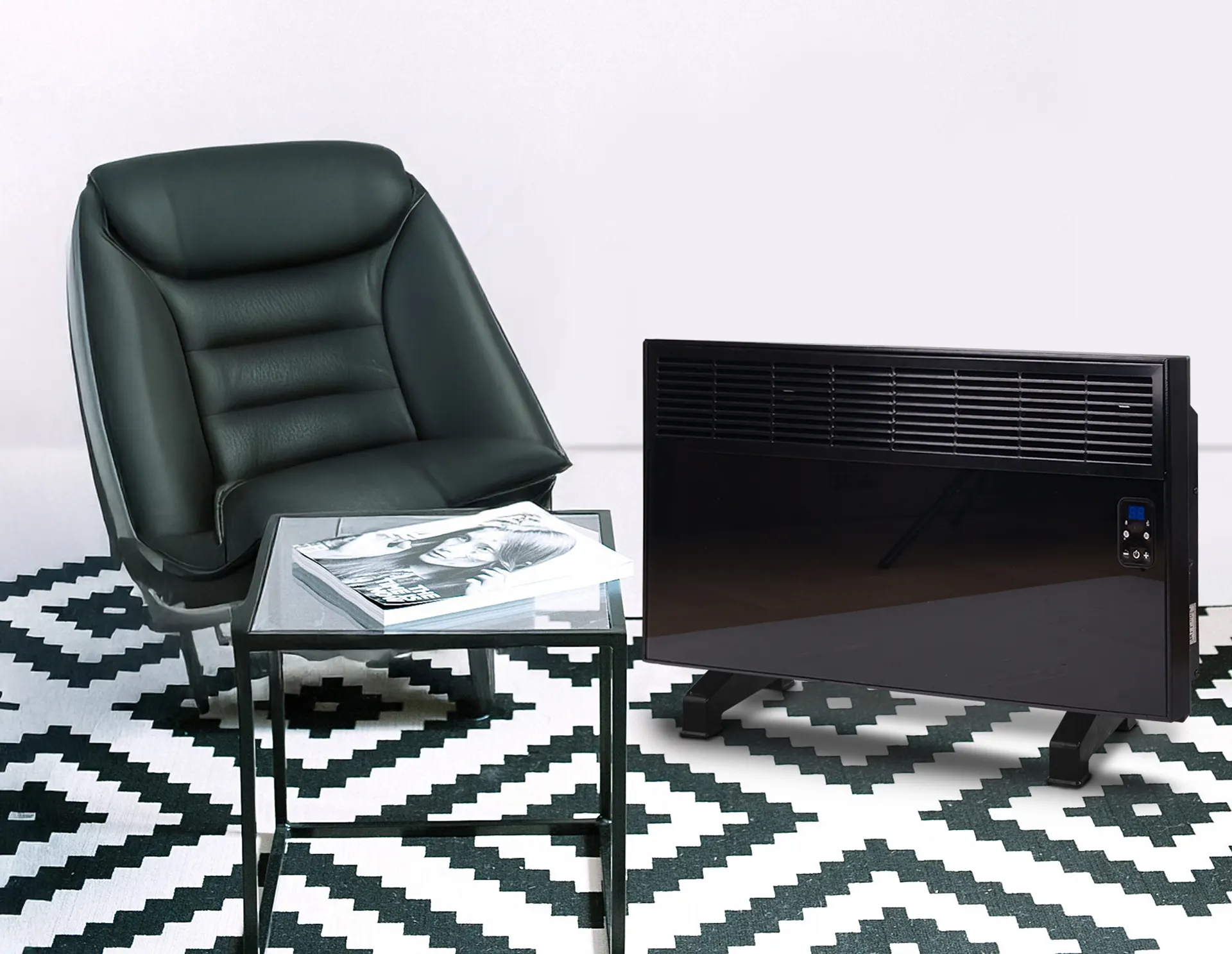 İVİGO EPK 2500 Watt Dijital Konvektör Isıtıcı Camlı Siyah