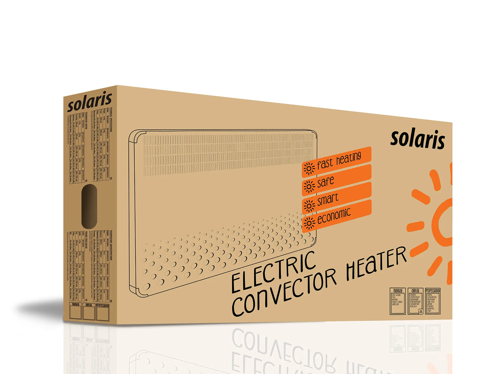 SOLARİS KIP 2000 Watt Profesyonel Konvektör Isıtıcı Beyaz